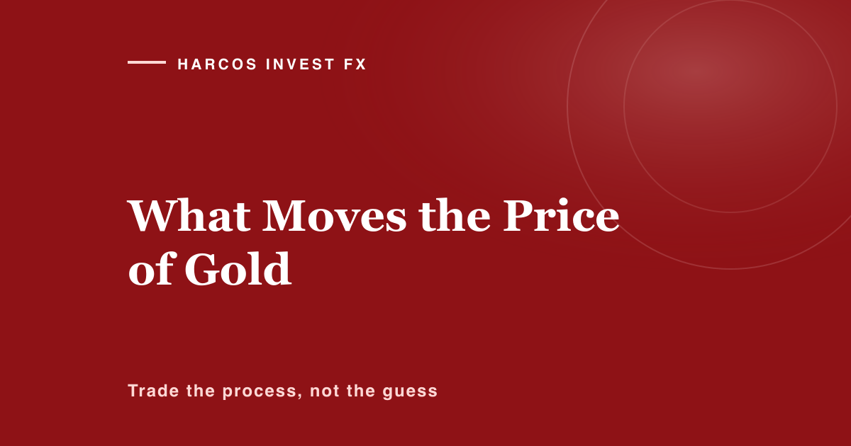 What moves the price of gold, the five forces a gold trader checks before opening a chart.